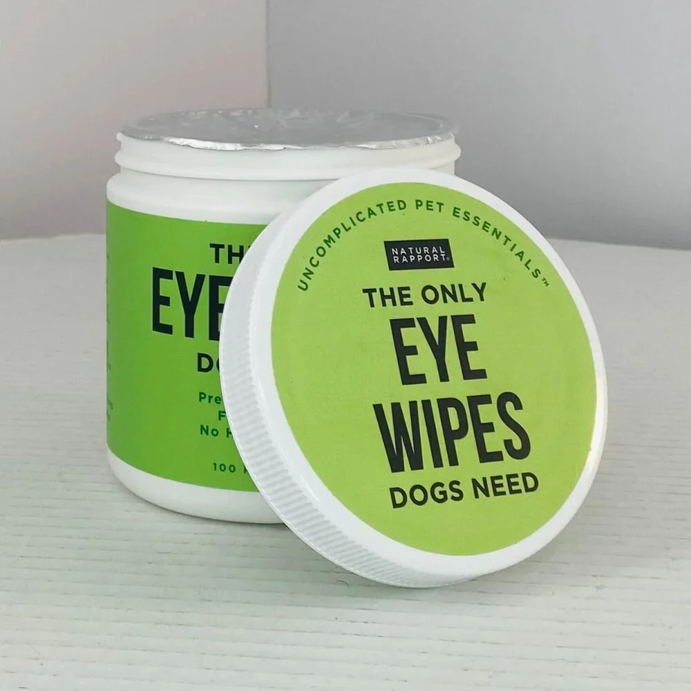 Natural Rapport Set with 200 Round Wipes, The Only Ear & Eye Wipes Dogs Need